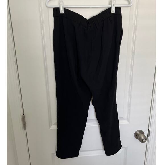 Babaton Cohen High Waisted Pleated Cropped Trouser Pants Black Women's Size 2 - Picture 7 of 8